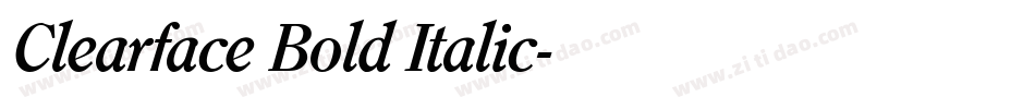 Clearface Bold Italic字体转换